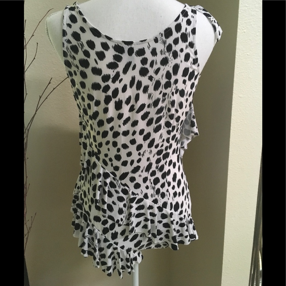 Animal Print Top with Ruffles - Picture 3 of 5